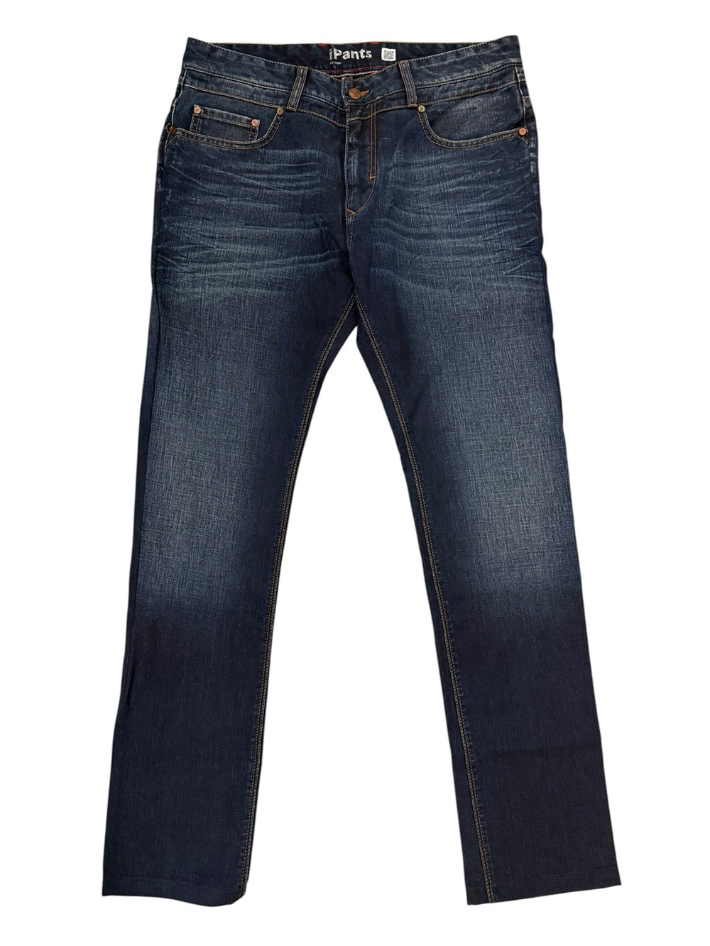 MAC iPants Modern Fit Jeans 33x34 Fit 33x31 Dark Wash Stretch Straight Leg Denim